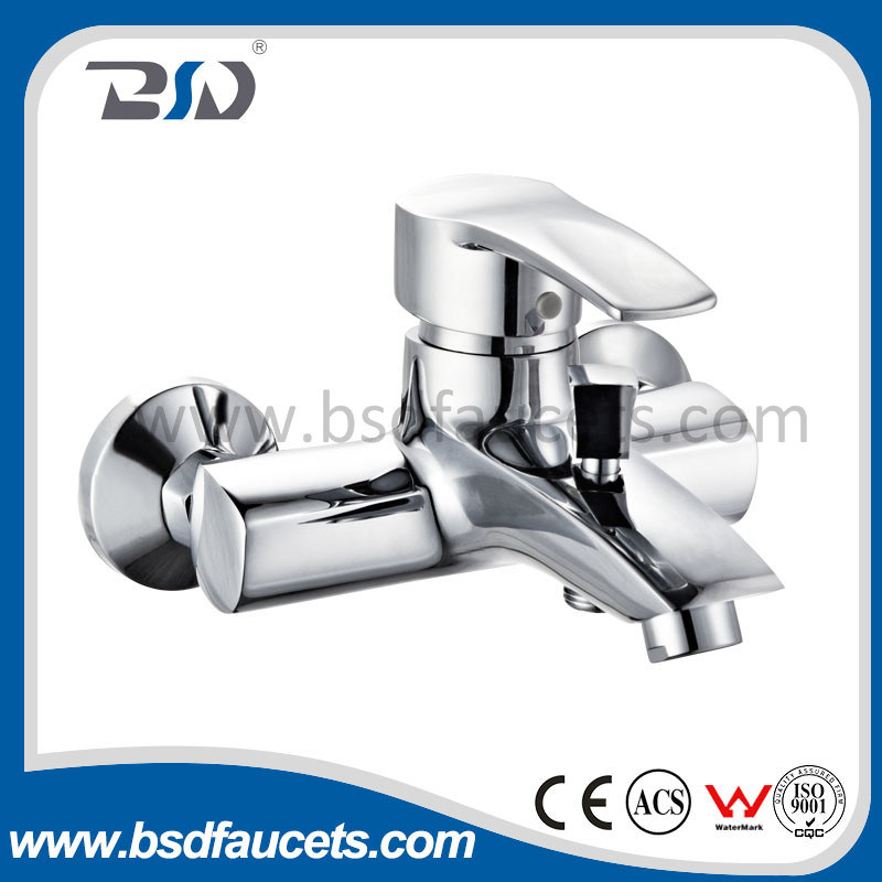Wall Mount Chinese Brass Bathroom Faucets Chrome Bath Shower Mixer