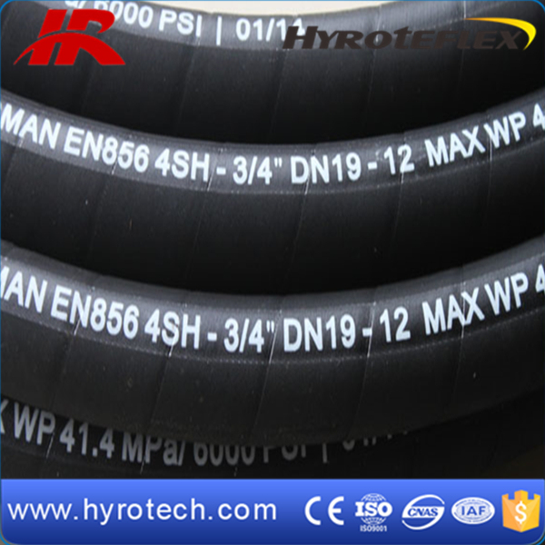 SAE 100r12 Rubber Hydraulic Hose Pipe/Mangueras DIN En856 4sh