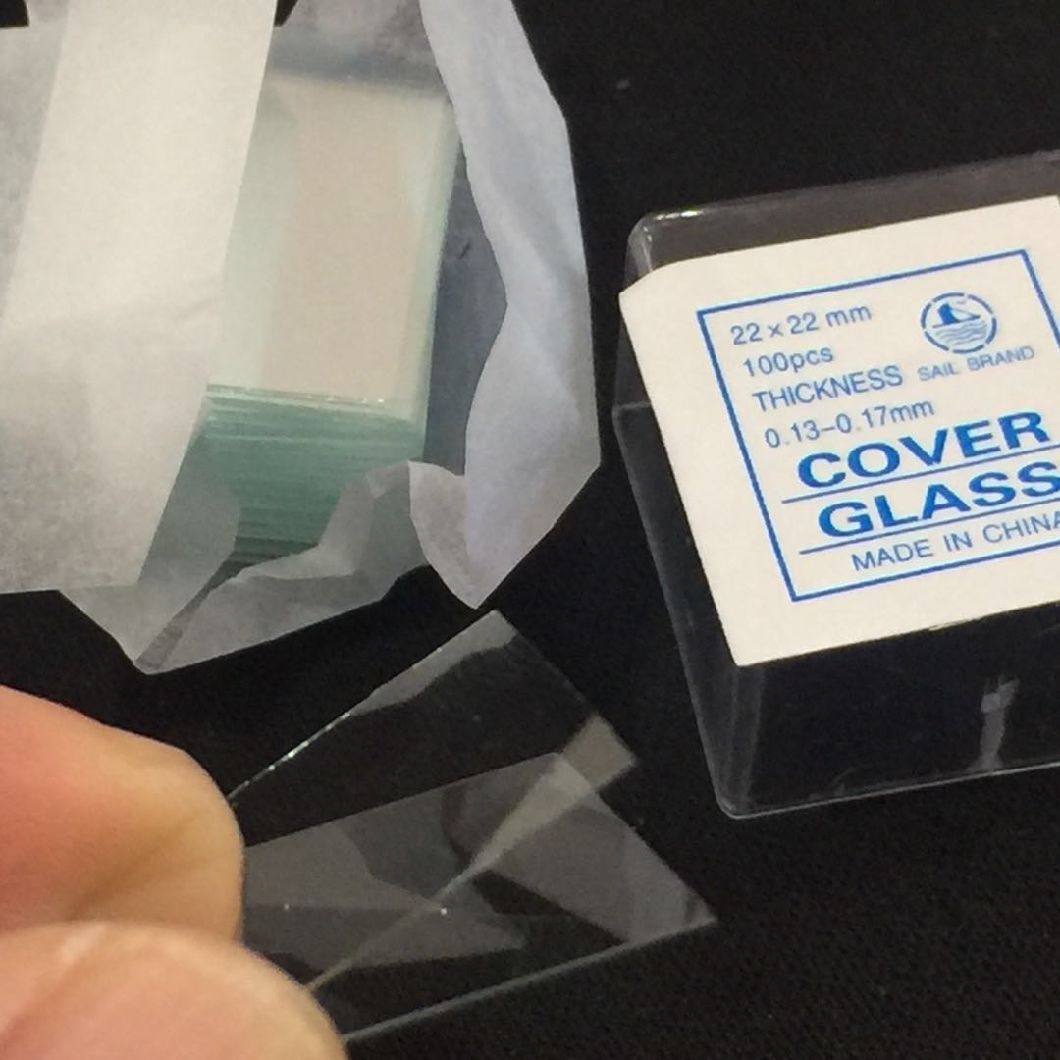 22X22mm Cover Glass/Thickness 0.13-0.17mm/24X24mm, 20*20mm Thin Glass