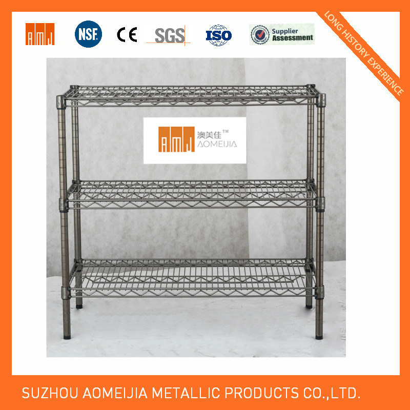 Stainless Steel Wire Shelving Metal Wire Shelf Rack Home Metal Furniture