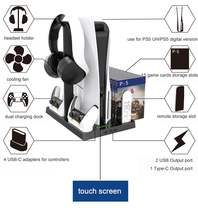 Soporte vertical PS5 PS5 vertical stand