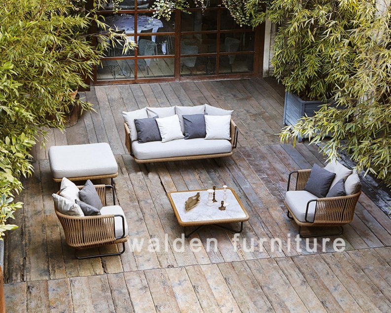 Walden 2018 Rope Woven Outdoor Furniture Garden Furniture Patio Sofa Set