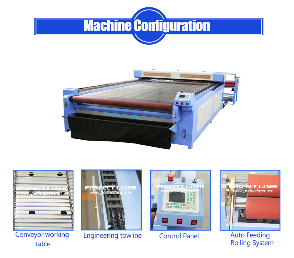 Auto Feeding System Leather Cutting Machine CO2 Laser Cutting System