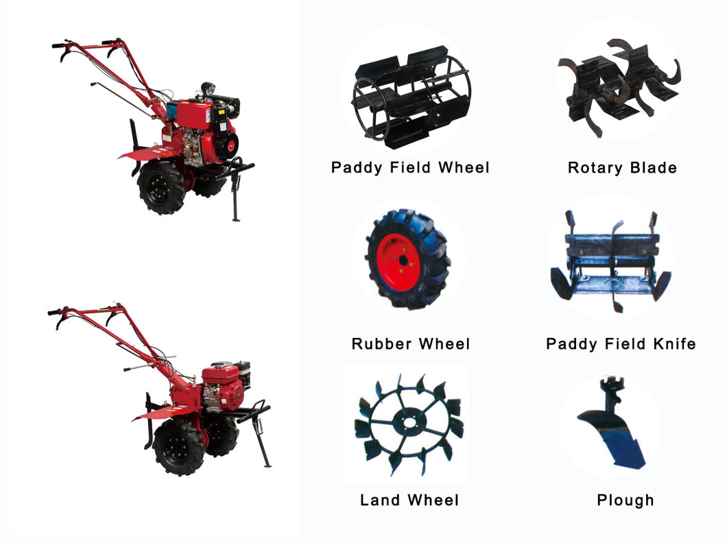 7HP Gasoline Mini Power Tiller for Russia Market Farming Use