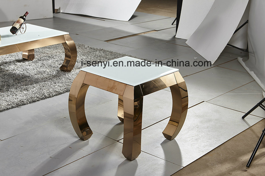 Modern Gold Plated Stainless Steel Sofa Table Side Table End Table Console Table Living Room Furniture