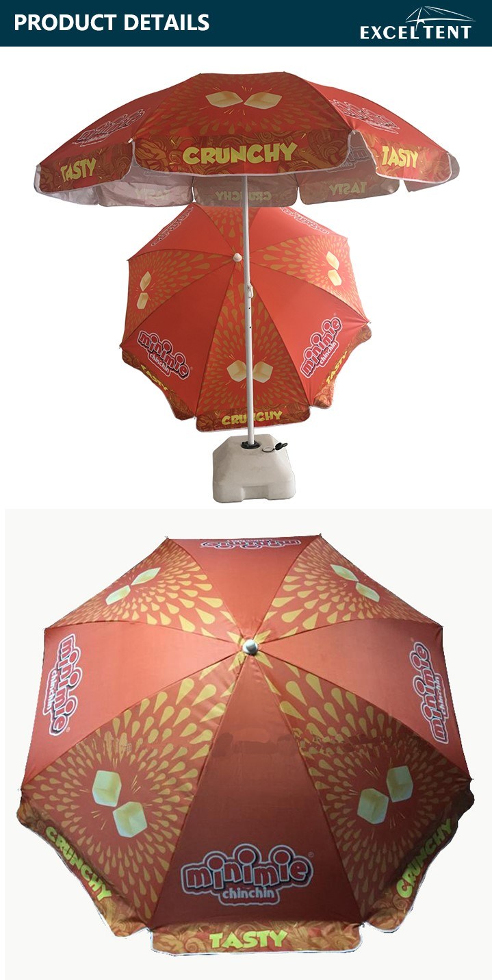 Two Meter Full Printing Outdoor Sun Beach Umbrella for Advertising (TKET-2052)