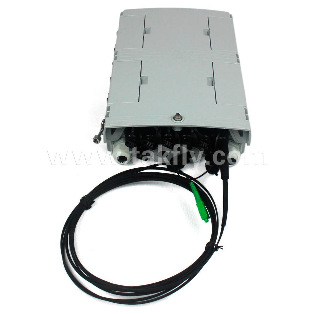 8 Ports FTTH Fiber Optic Splitter Termination Box with 5mm Drop Cable