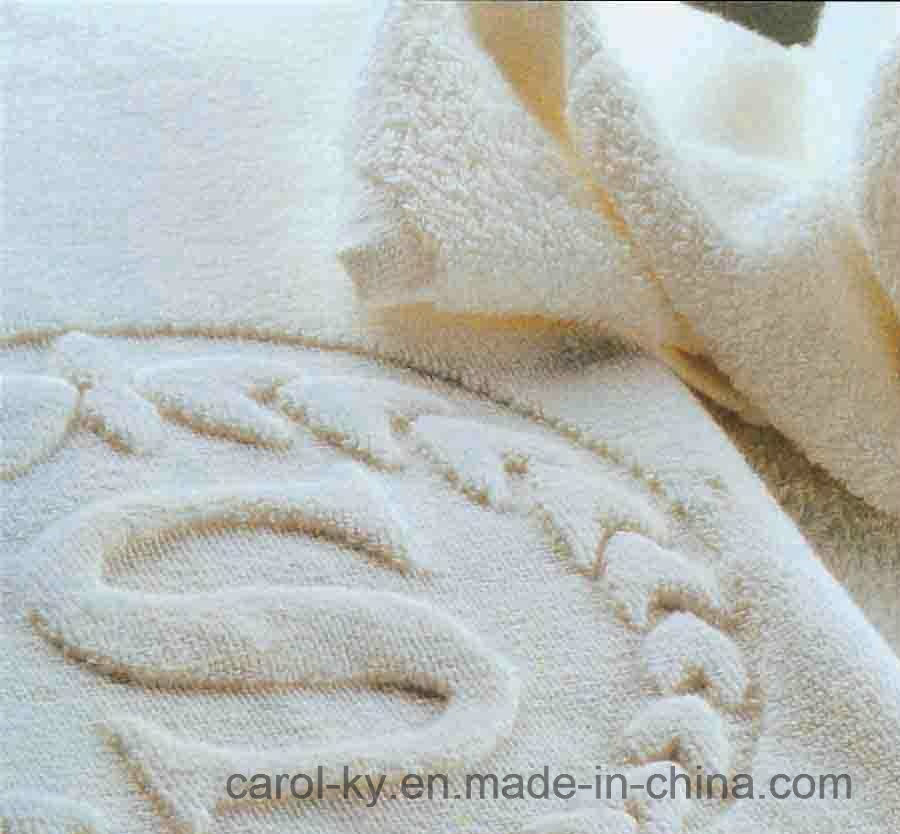 Hotel Custom Woven Embossed Jacquard Logo Hand Towel