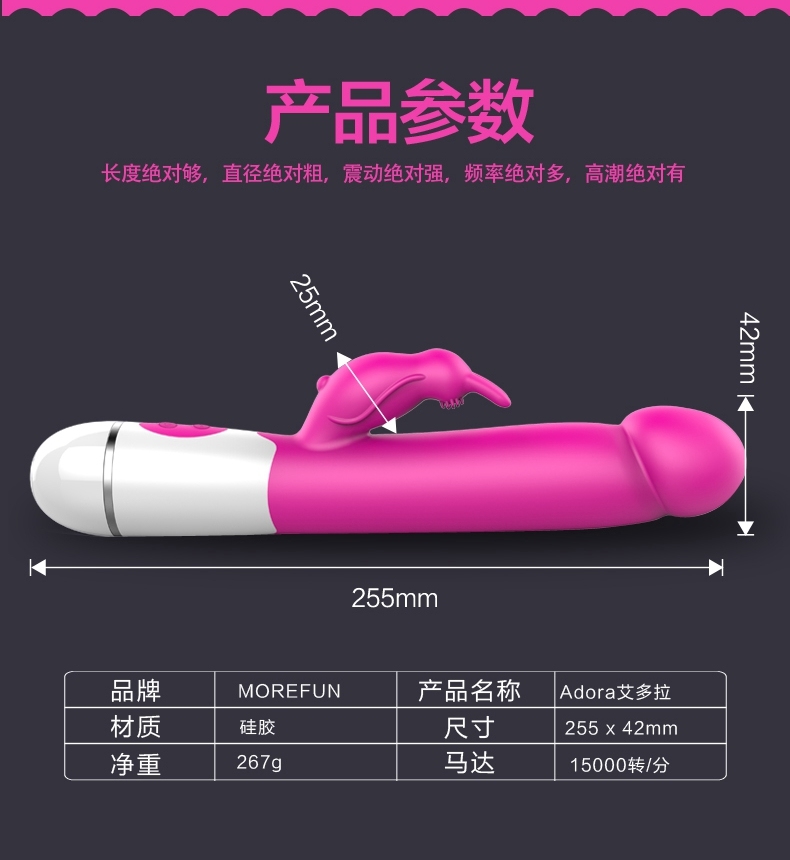 16 Speed G Spot Body Massage Rabbit Vibrator Female Masturbation Dildo Vibrator Sex Toy for Woman