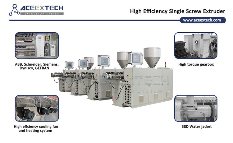 Single screw extruder HDPE/LDPE/PE Water&Gas&Drainage Pipe extrusion machine production line