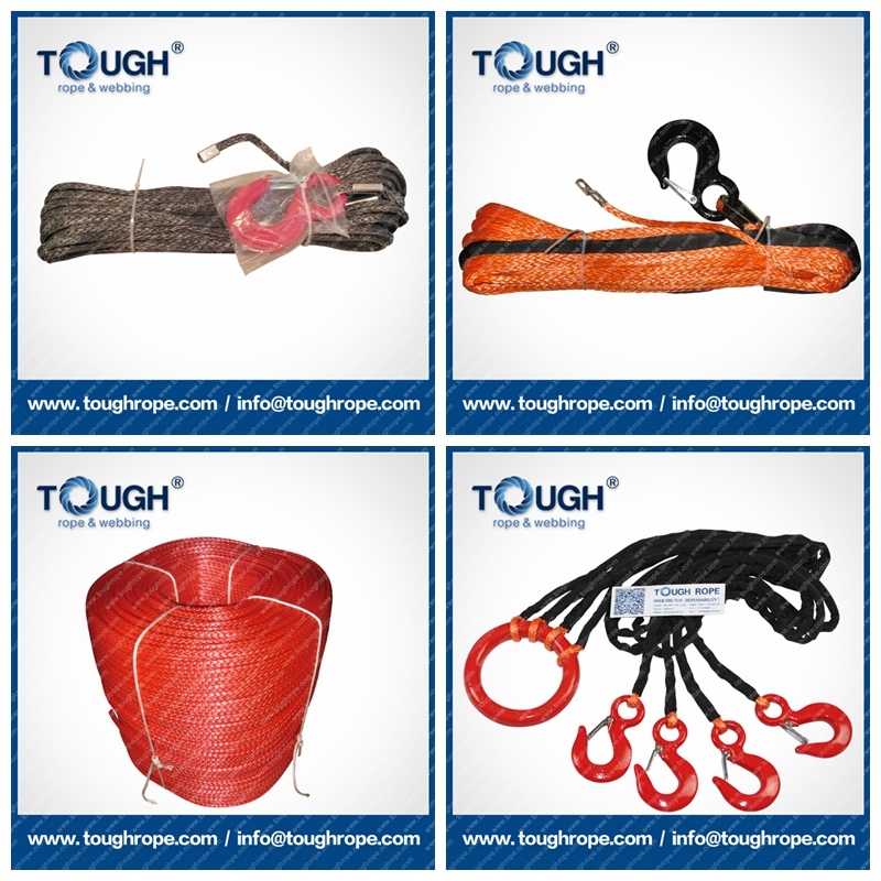 Tough Rope UHMWPE Vehicle Anchor Winch Rope Tractor Tow Rope