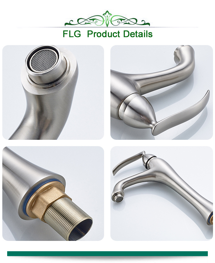 Basin Faucet Nickle Brushed Sanitary Ware