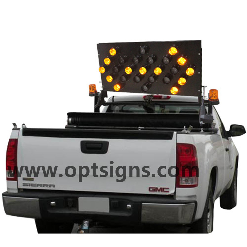 Optraffic ODM Australia Standard Flashing Beacon Actuator Lifting Vehicle Mounted LED Arrowboards, LED Arrowboards