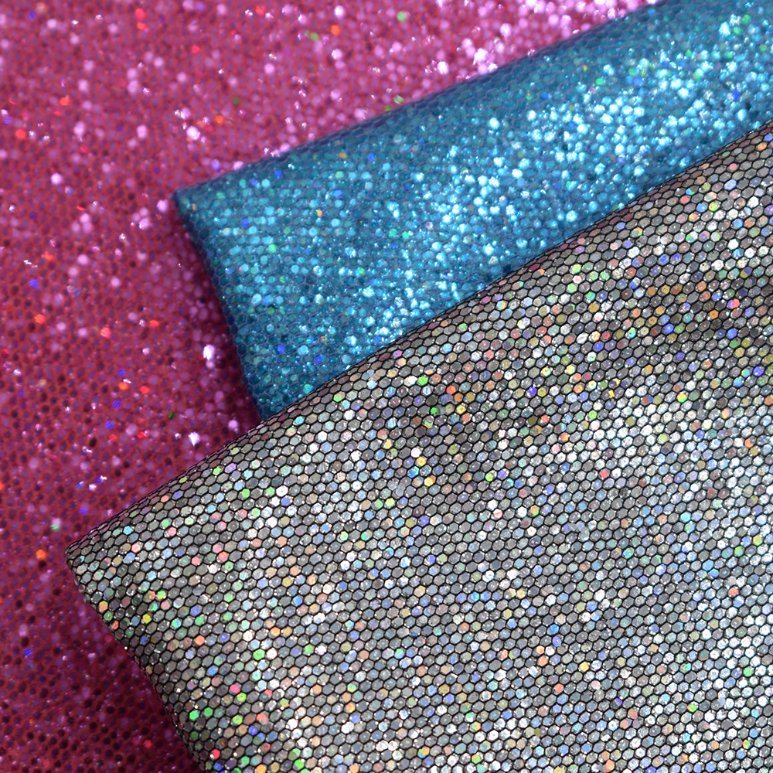 Glitter Honey PU Leather, Honey Textured Decorative Leather Textile