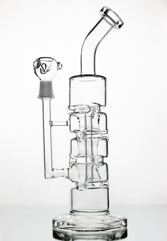 DAB Rig Pipe Beaker Pipe with Colorful Percolator and Glass Base DAB Rigs with 14 mm Joint