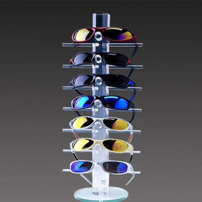 Pulley Type Stainless Steel Tube Type Glasses Display Rack for Shopping Mall