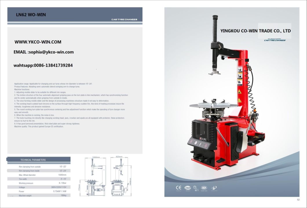 High Quality Tyre Changer, Ce, / Garage Equipment