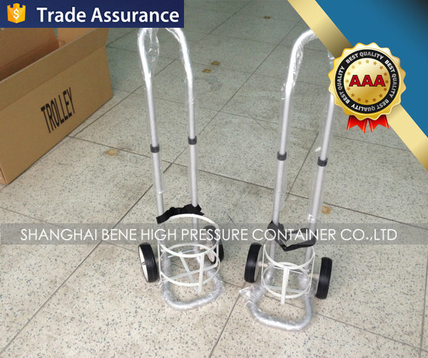 Stainless Steel Hospital Oxygen Cylinder Trolley 10L Cylinder Cart