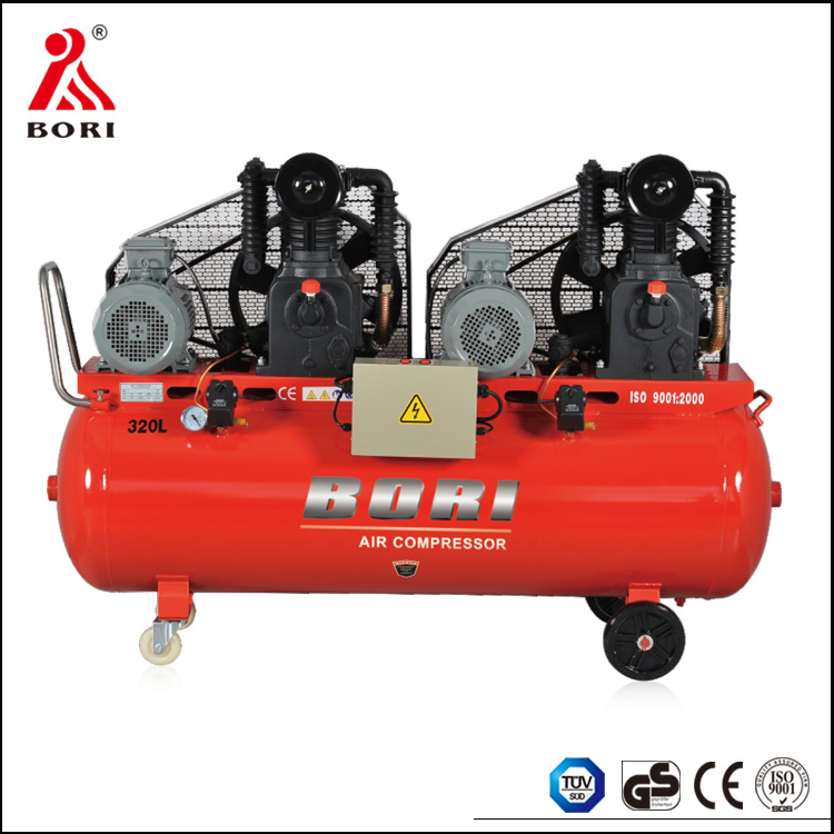 Two Motors Two Pumps Belt Air Compressor with Electric Control