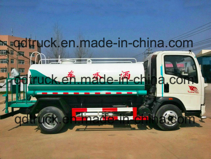 1200 gallons water carting truck, HOWO 4~5cbm 4X2 Small Water Cart