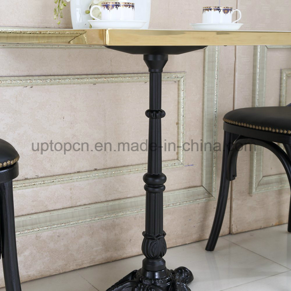 Antique Style Black Cast Iron Cafe Round Dining Table (SP-RT104)