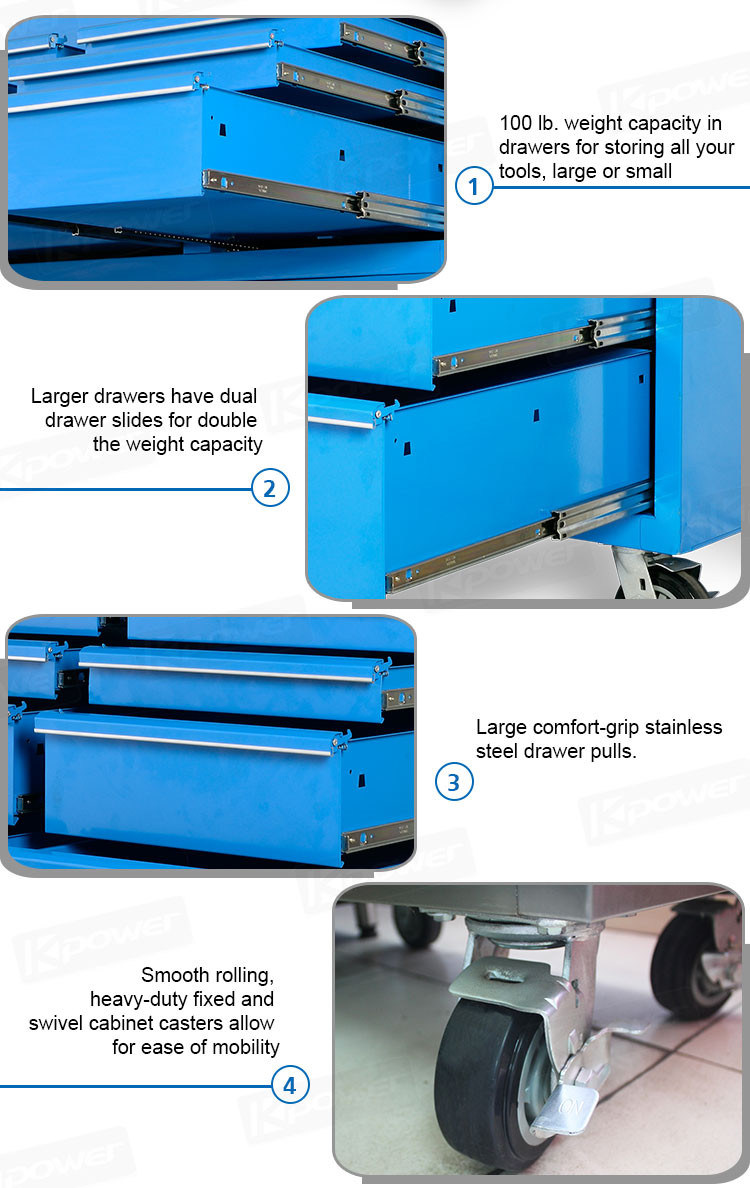 42inch Heavy Duty High Quality Assembly Tool Cabinet Tool Chest Tool Trolley Case Tool Box Trolley