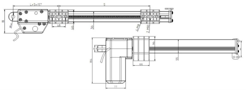 TV Lift Linear Actuator Full Set with Brackets and Controller