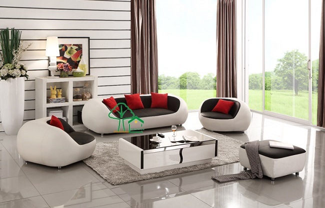 Modern Simple Creative Leisure Living Room Leather Sofa