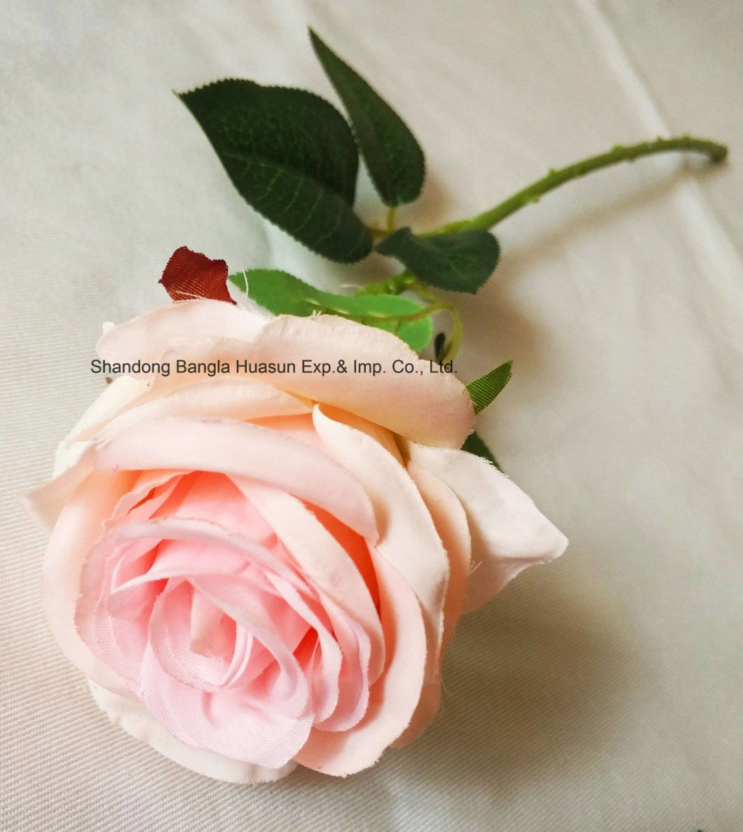 Artificial Plastic Silk Flower Single Rose
