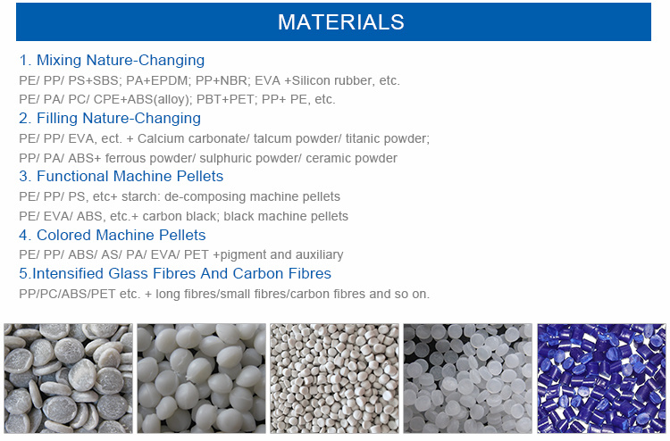 Plastic Extruder Double Screw Design for Water-Ring Pelletizing Line