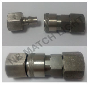 Stainless Steel Pneumatic Quick Coupler for Industrial Uses