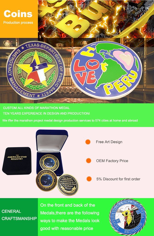 Professional Customized Souvenir Metal Challenge Coins (CO02-C)