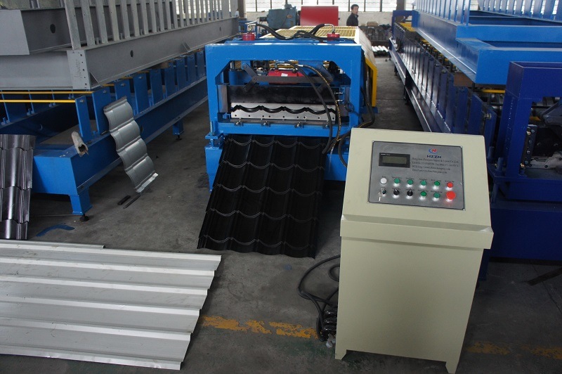 Colored Steel Roof Tile Roll Forming Making Machine