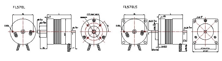 57mm Brushless DC Motor 57bls005 36V Micro Motor