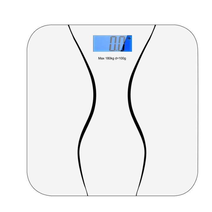 180kg Slim Design 6mm Tempered Glass Electronic Body Health Scale