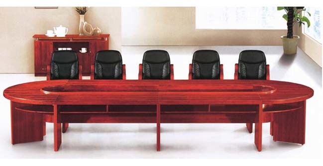 Wooden Frame Round Table Meeting Conference Table