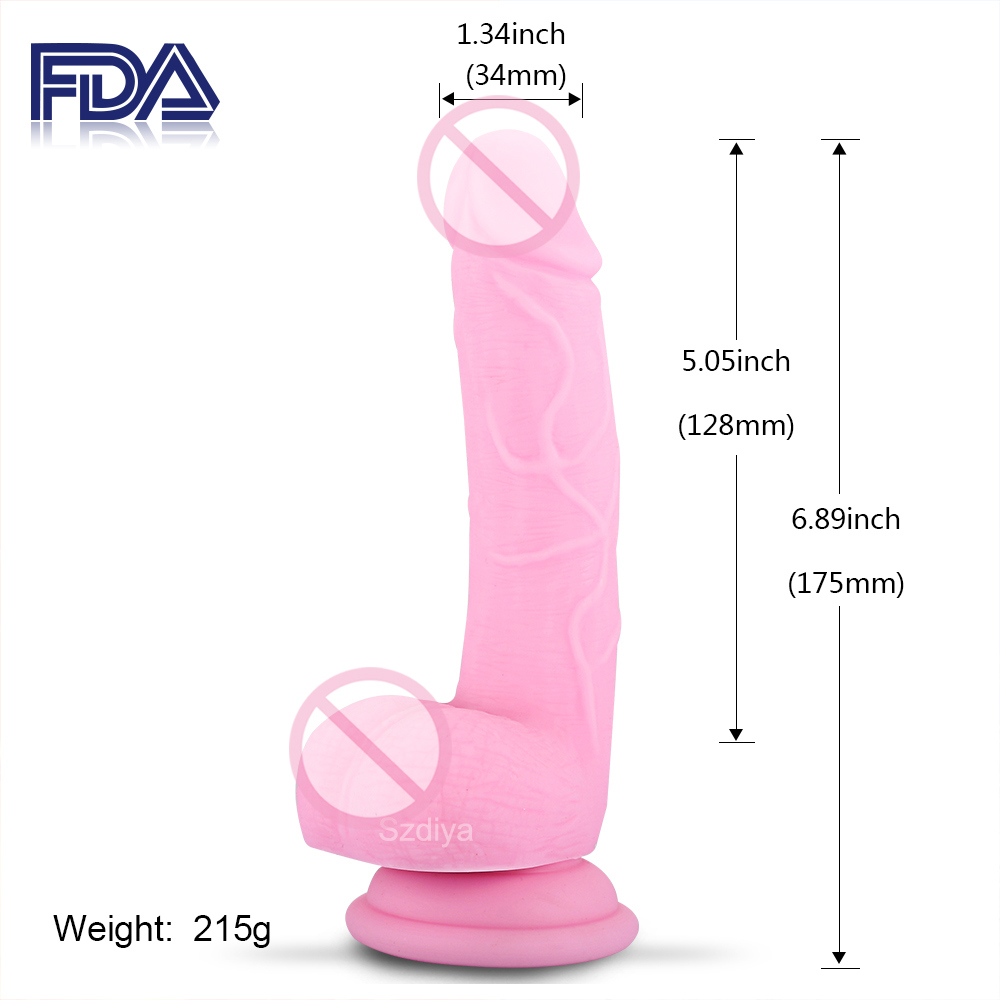 FDA Passed Lesbian Silicone Dildo Strapon Adult Sex Toy for Women (DYAST396A)