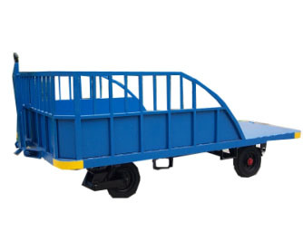 Aircraft Aviation Three Rail Baggage Carts Pallet Trolley