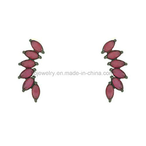 Hot Selling Earrings Daily Wear Ear Stud with Colorful CZ (KE3162)