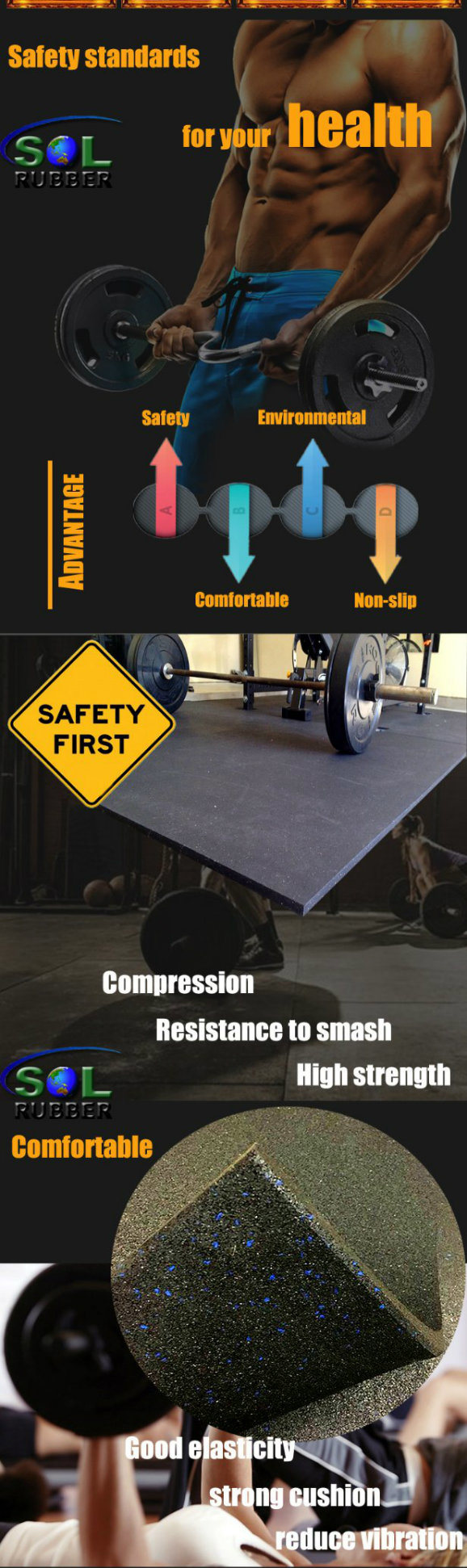 Rubber Cheap Gym Flooring