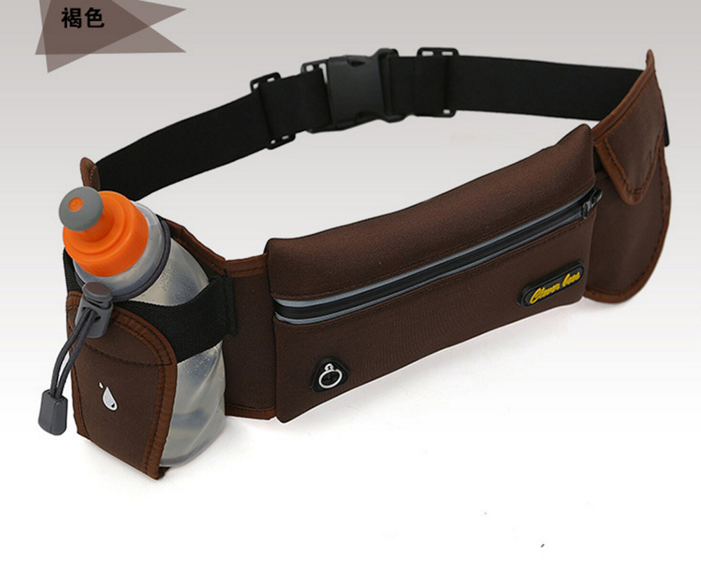 Fashionable Leisure Polyester Sports Waist Belt Bag with Water Bottle