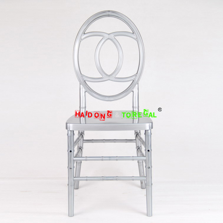 Silver Color Acrylic Resin Chiavari Infinity Wedding Chair