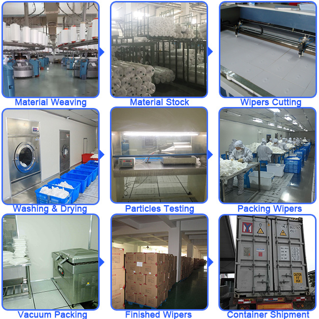 OEM Customized Size Lint Free Cleanroom Wipers