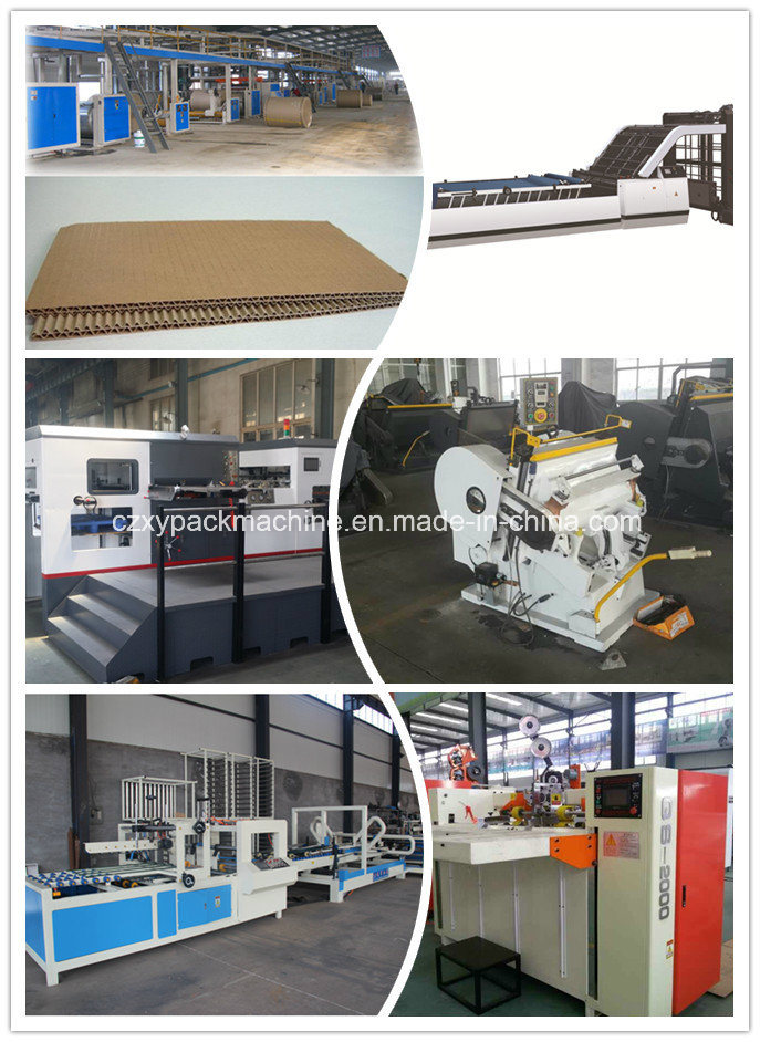 Corrugated Cardboard Automatic Carton Box Folding Gluing Machine