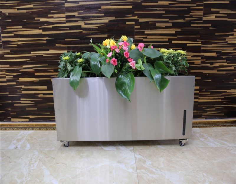 Big Stainless Steel Self Watering Flower Pot with WiFi Control