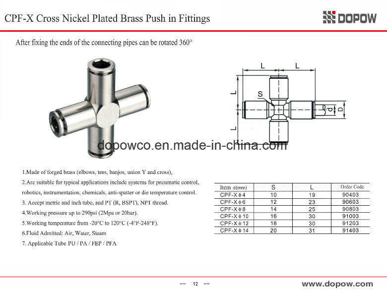 Brass Fittings Compression Fitting Male Tee Fitting Copper Fitting