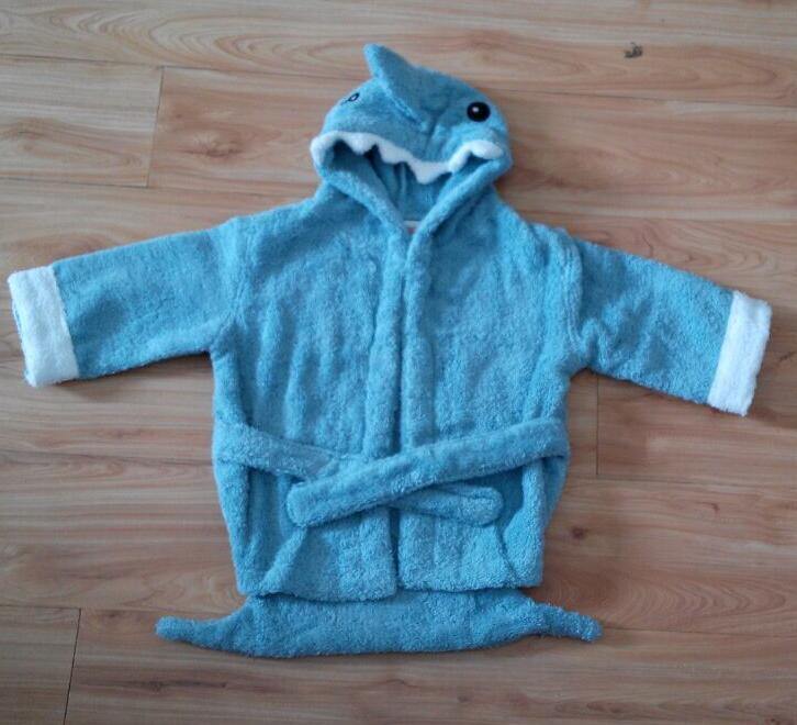 (BC-KB1004) Hot-Sell 100% Cotton Terry Kids Cute Bathrobe