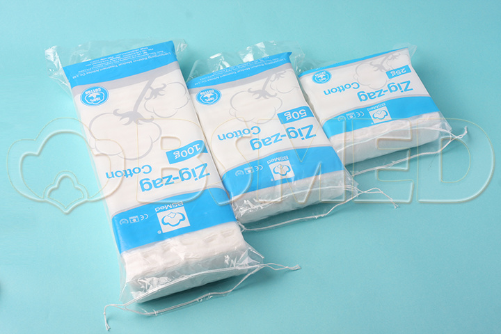 Absorbent Medical Soft Zig-Zag Medical Cotton Wool with Ce/FDA/ISO13485