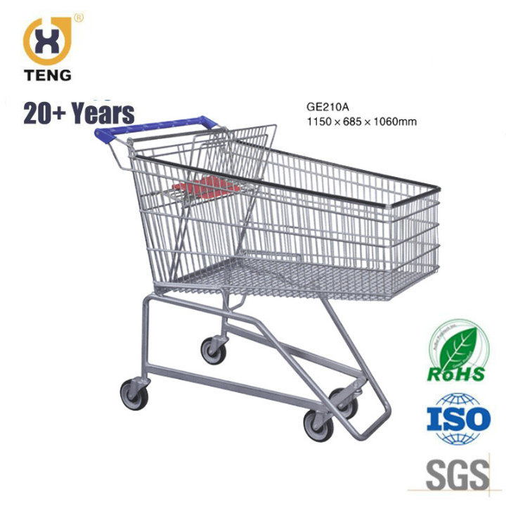 High Quality 210L German Style Shopping Trolley Cart