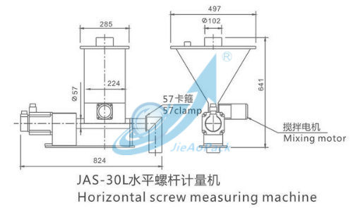 Horizontal Screw Measuring Machine Equipped for Powder Packing (JAS-30L)